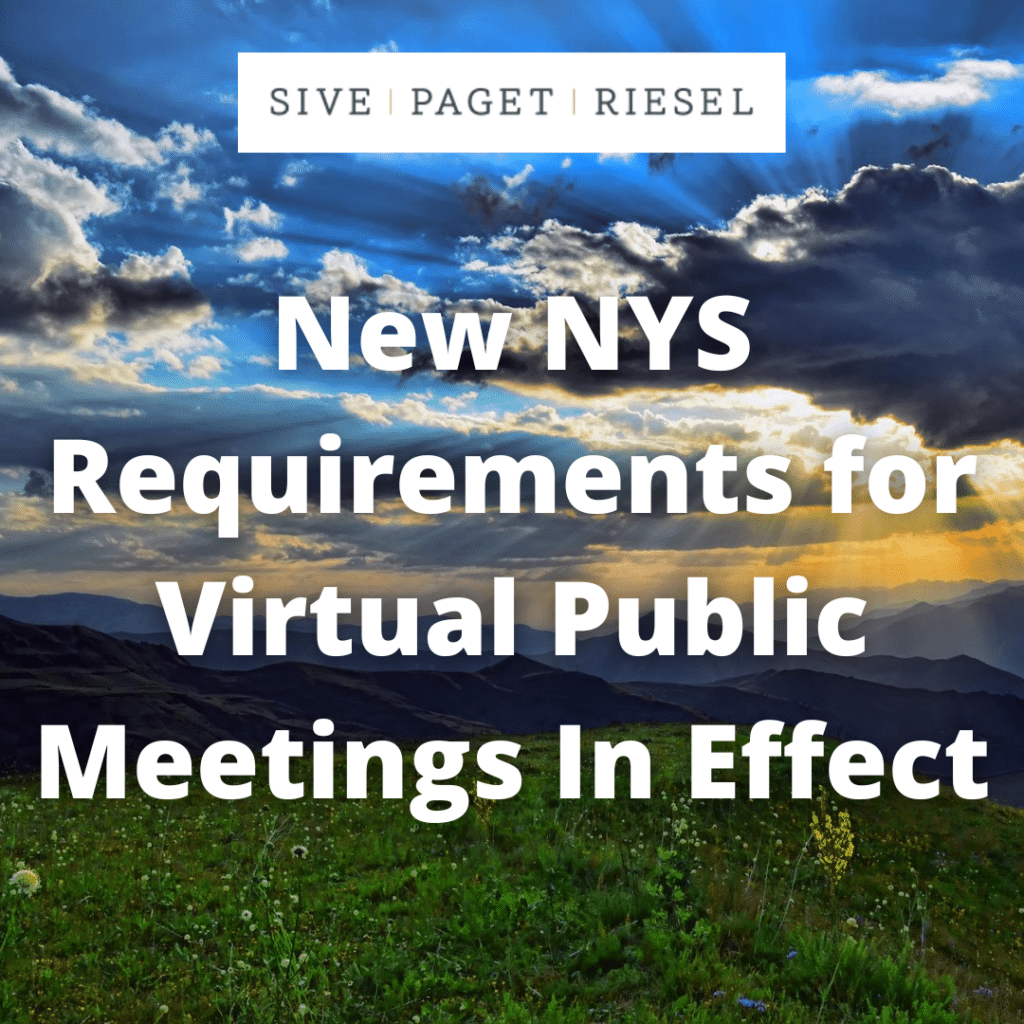 New NYS Requirements for Virtual Public Meetings In Effect